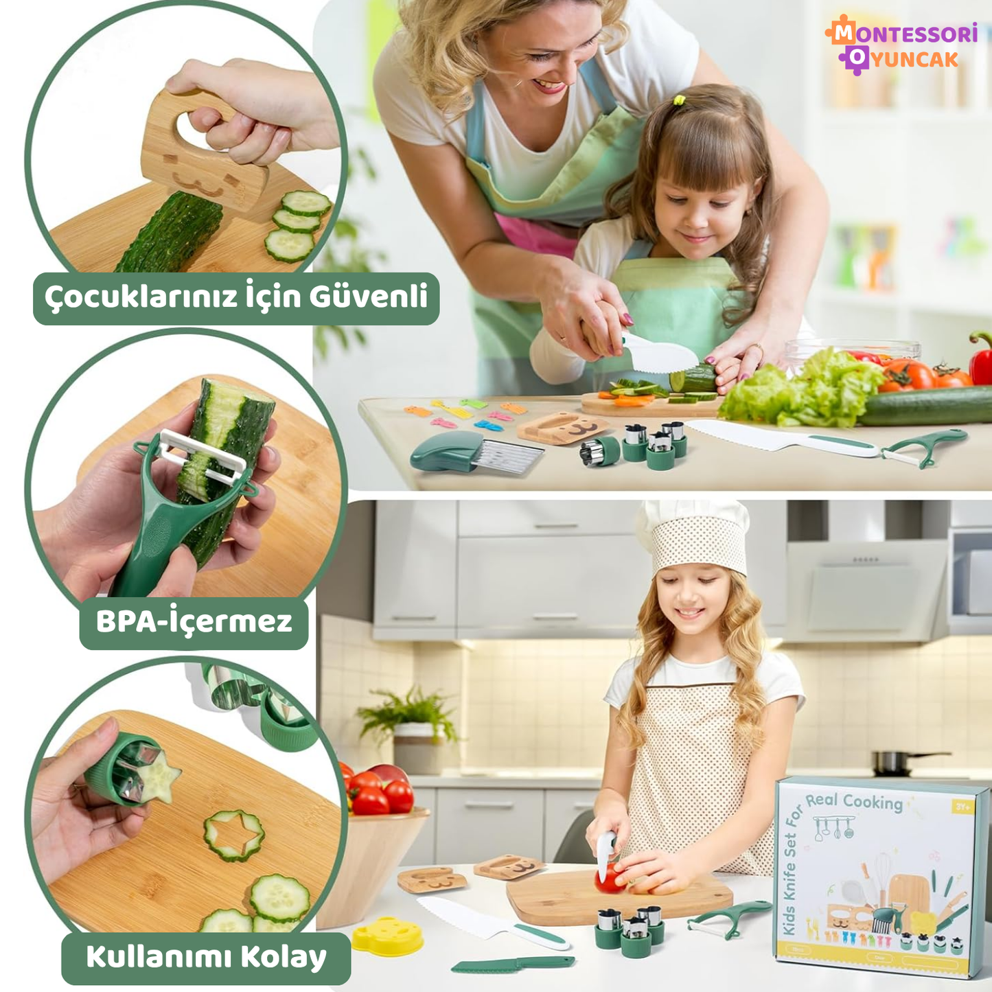 Montessori Ahşap Mutfak Seti
