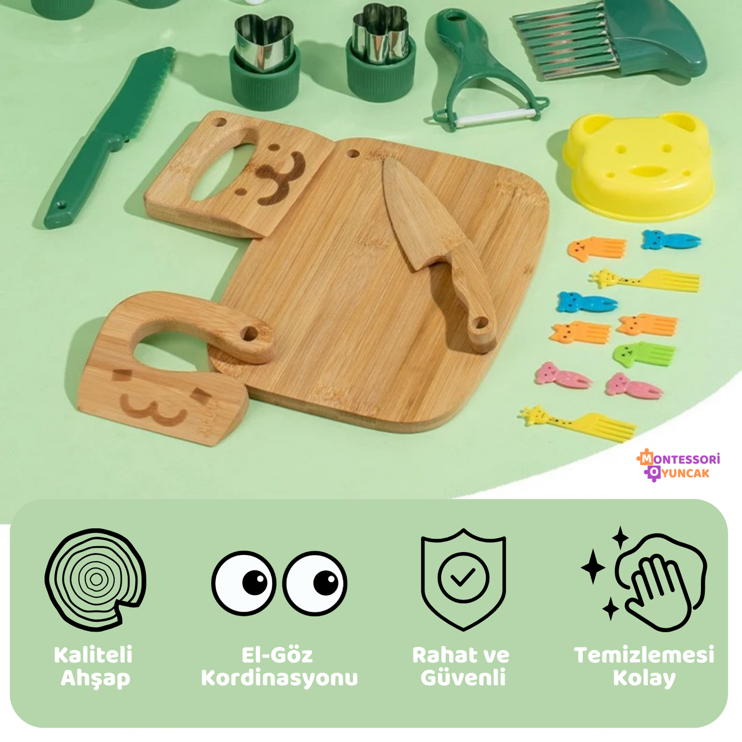Montessori Ahşap Mutfak Seti