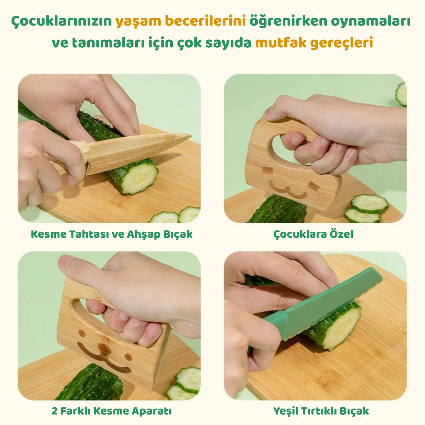 Montessori Ahşap Mutfak Seti
