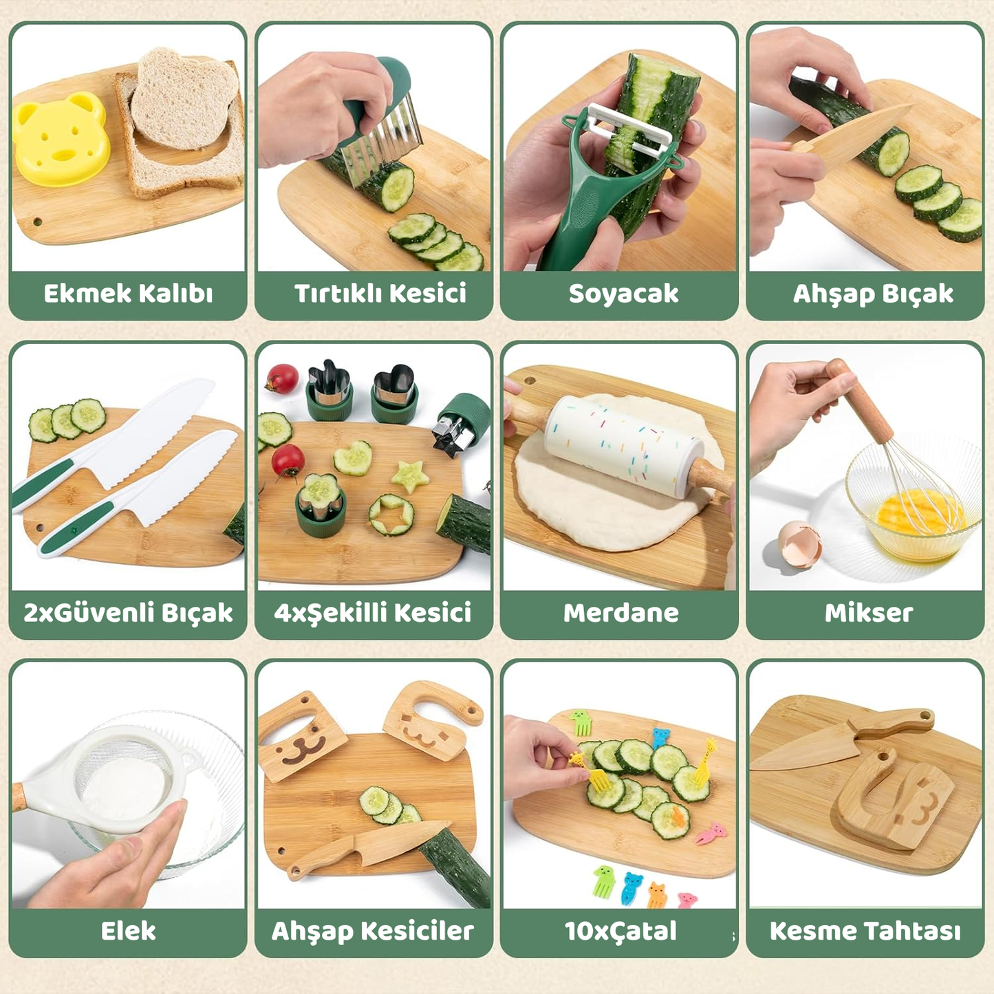 Montessori Ahşap Mutfak Seti