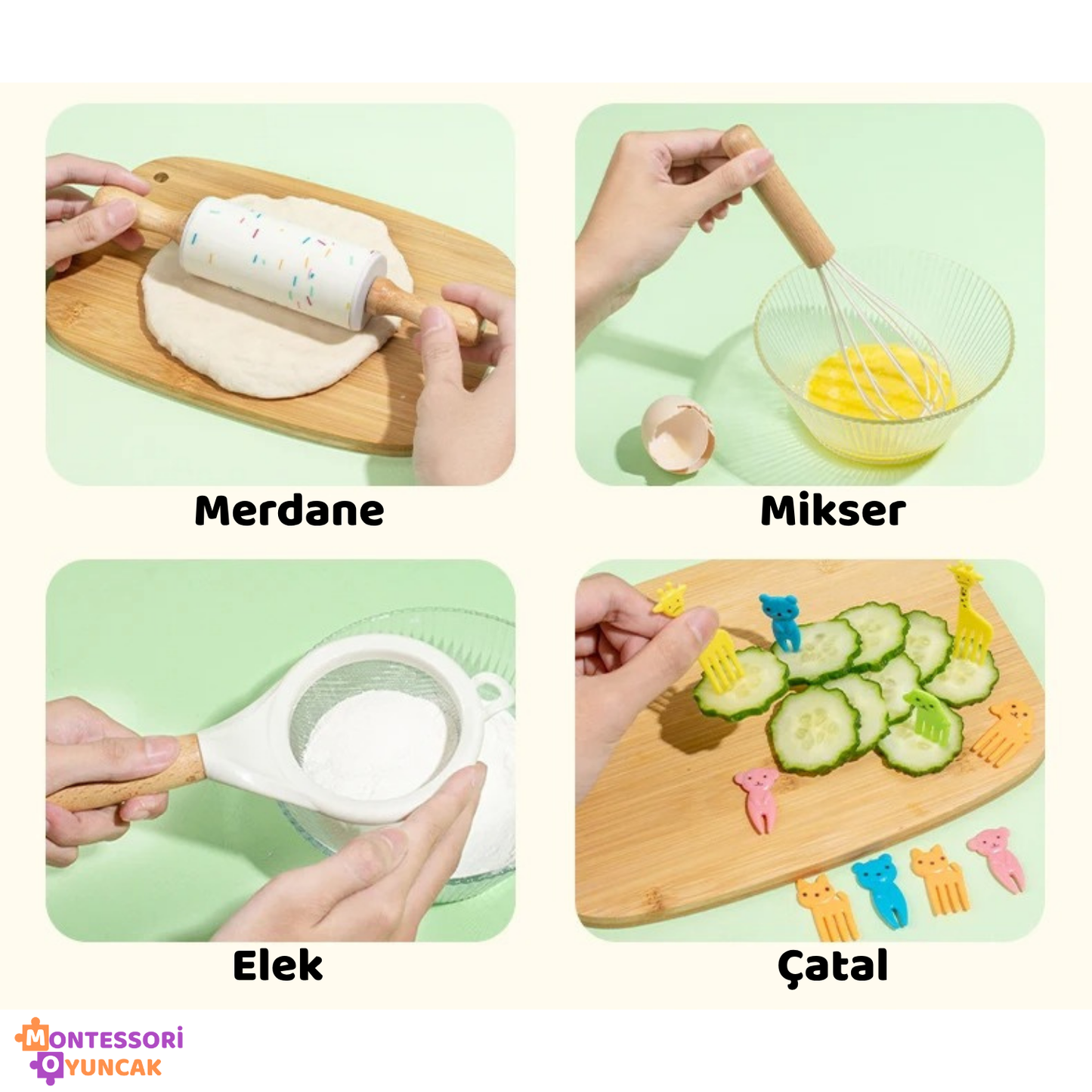 Montessori Ahşap Mutfak Seti